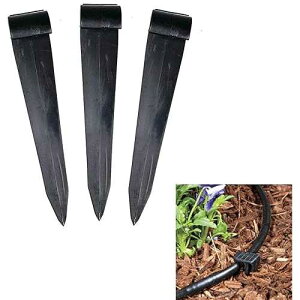 One Stop Outdoor 50-Pack - 5.25 Drip Hold Stakes for 1/2 Drip Tubing Irrigation, Greenhouse, Garden, and Hydroponics Growing