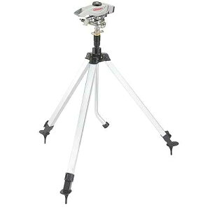 Gilmour Pro Telescoping Extra Large Area Circular Water Sprinkler for Lawn, Tripod Sprinkler with 8,500 sq ft Coverage, White/Black