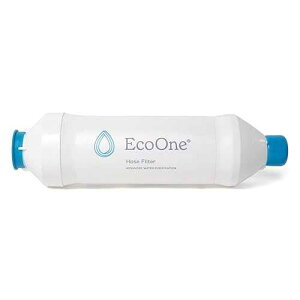 Hose Filter by EcoOne Advanced Purification Water Filter for Garden Hose Application Inline Dual Stage Natural Carbon Hose Filter for Filling Hot Tub & Spa Filters up to 40,000 Gallons