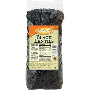 Roland Foods Dried Black Lentils, Specialty Imported Food, 35.2-Ounce Bag