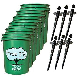 Tree I.V. Tree I-V 6-Pk Original Base Root Feeder Watering System - Durable Self-Supported 5-Gal Reservoir with No-Hands Filling - Water 6 Trees in 6 Minutes - Weekly