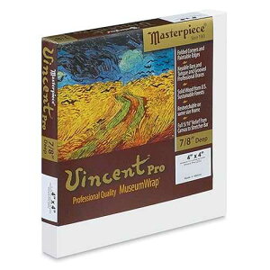 Masterpiece Artist Canvas 42001 Vincent PRO 7/8 Deep, 4 x 4, Linen 12.0oz - 4X - Vintage Acrylic Primed