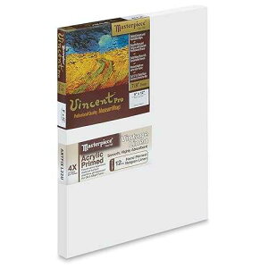 Masterpiece Artist Canvas 42022 Vincent PRO 7/8 Deep, 9 x 12, Linen 12.0oz - 4X - Vintage Acrylic Primed