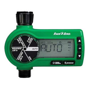 Rain Bird 1ZEHTMR Professional Grade Electronic Digital Hose End Timer/Controller, One Zone/Station, Battery Operated, Digital with Plastic Inlet/Outlet
