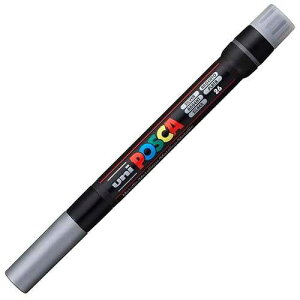 Uni-Ball Posca Acrylic Paint Marker, Brush, Silver