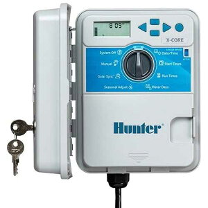 Hunter Industries Hunter XC600 X-Core 6 Station Outdoor Sprinkler Controller, Easy Install Irrigation Timer for Lawn and Garden, Weatherproof, 3 Programs, 4 Start Times