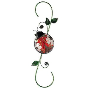 Sunset Vista Designs ���^���ƃK���X�̑����p�Ă�Ƃ����t�b�N�A18�C���` Sunset Vista Designs Metal and Glass Decorative Ladybug Hook, 18