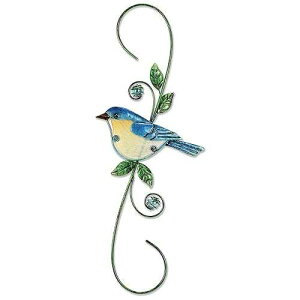 Sunset Vista Designs Metal and Glass Decorative Blue Bird Hook