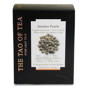 The Tao of Tea Jasmine Pearls Box Pyramid Sachets, 1.05 Ounce, Box of 15 Sachets