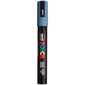 uni POSCA PC-5M Water-Based t Markers, Reversible Medium Tip (1.8-2.5mm), Slate Grey