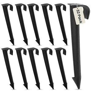 Harrier Hardware 1/2-Inch Irrigation Tubing Hold-Down Anchor Stakes, 1 x 6-Inch, 32-Pack for Garden Ground Securing Hoses