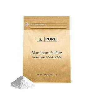 Pure Original Ingredients Aluminum Sulfate (4 oz) Food Grade, Iron Free, Soil Additive