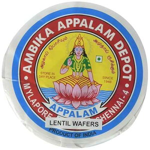 Ambika�A�A�p�����p�p�h�i�N���b�J�[�j�A225�O�����igm�j �A���r�J Ambika, Appalam Papad (Cracker), 225 Grams(gm)