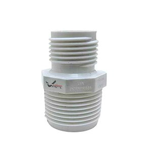 Van Enterprises PVC Garden Hose Adapter (1 NPT x 3/4 GHT) For Rain Barrel, Water Tank, and Aquarium