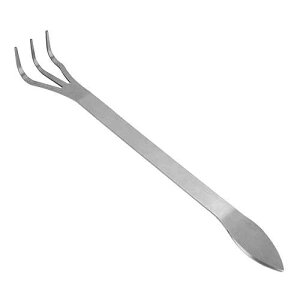 GLOGLOW Bonsai Rake Bonsai Tree Tool Lightweight 3-Prong Stainless Steel Root Rake Loosen Soil Toool with Ergonomic Handle for Gardening Plants