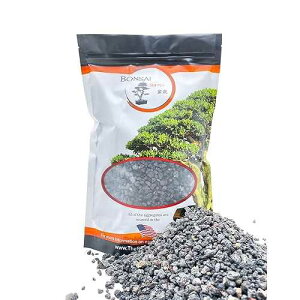 JK Global Imports Black Lava Rock | 2 Quarts Bag | 1/4�h Particle Size | Soil Aggregate for Bonsai, Cactus, Succulents, Aquariums, and More | Enables Optimal Drainage and Soil Aeration | The Bonsai Supply