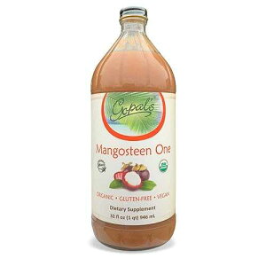 Mangosteen One 100% Pure Organic Mangosteen Juice - 32oz Glass Bottle (1qt) Xanthone, Vitamin & Rich Whole Superfruit - Gluten-Free, Vegan Supplement Gopal's Healthfoods