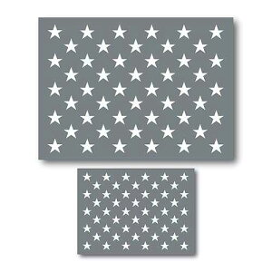 I Like That Lamp American Flag Stencil Template (2 Pack), 50 Stars for Painting USA Flag on Wood/Wall/Metal/Steel/Cornhole/Shed/Pallet, 2 Sizes (Large & Small), Strong & Reusable, Made in America by Small Busines