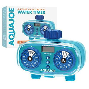 Aqua Joe AJ-ET2Z Easy 2-Zone Electronic Timer w/13 Program Presets, Max Frequency Control, LCD Display