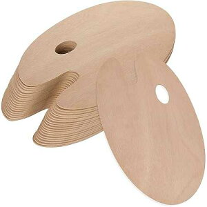 �A�[�e�B�X�g �y�C���g �p���b�g �g���C 10 �Z�b�g �t���b�g �o�X�E�b�h �T���z�[�� ���� �A�N���� EDMBG Set of 10 Artist t Palette Trays Flat Basswood Thumb Hole Watercolor Acrylic