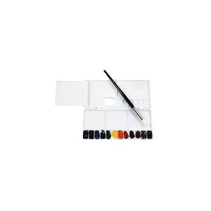 �₷�Ƃ� ���܂莆���ʃp���b�g �z���C�g (YWP800) Yasutomo Niji Foldout Watercolor Palette, White (YWP800)