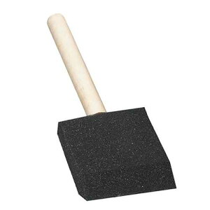 School Smart Wedge Foam Wood Handle Paint Brush, 2 Inches, Pack of 10