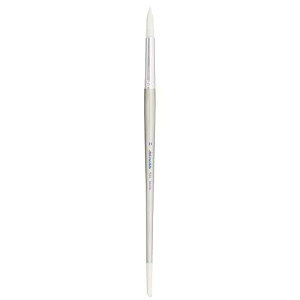 Silver Brush Limited 1500-10 Silverwhite Round tbrush for Watercolor, Gouache, Inks, Dyes, Fluid, & Flow Acrylic, Size 10, Long Handle