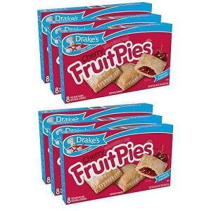 Drake's by Hostess 8 �J���b�g �`�F���[ �t���[�c �p�C 16 �I���X (6 �p�b�N) Drake's by Hostess 8 ct Cherry Fruit Pies 16 oz (Pack of 6)