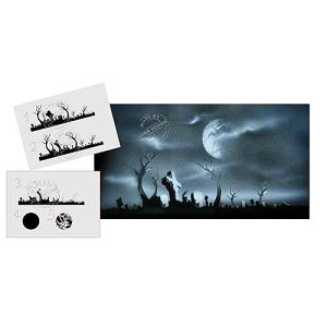 UMR-Design AS-009 Cemetery, Step by Step Stencil for Acrylic, Airbrush, Spray, Varnish and Wall t Size M