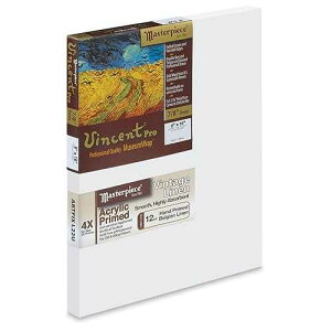 Masterpiece Artist Canvas 42018 Vincent PRO 7/8 Deep, 8 x 10, Linen 12.0oz - 4X - Vintage Acrylic Primed