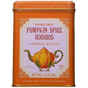 �g���[�_�[�W���[�Y �p���v�L���X�p�C�X ���C�{�X�n�[�u�u�����h�r�o���b�W 20�� Trader Joe's Pumpkin Spice Rooibos Herbal Blend Beverage 20 sachets
