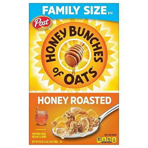 Honey Bunches of Oats Honey Roasted Breakfast Cereal, Honey Oats Cereal with Granola Clusters, 18 OZ Box