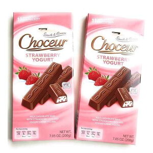 Choceur �~���N�`���R���[�g�o�[ �C�`�S�ƃ��[�O���g���� (2����) Choceur Milk Chocolate Bars with Strawberry and Yogurt (pack of 2)
