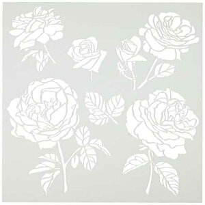 The Crafter's Workshop The Crafters Workshop TCW6X6-514 Cabbage Roses Template, 6 by 6