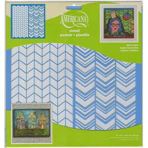 DecoArt Deco Art Americana Decor Stencil, 12 by 12, Split Angles