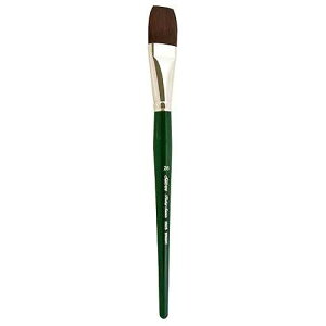 Silver Brush Limited 2502S Ruby Satin Bright Brush for Fluid and Flow Acrylics, Size 26, Short Handle