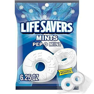 ??? ???? ? ? ?? ?? ??, 177.2g LIFE SAVERS Pep-O-Mint Hard Candy Peppermint Blue Bag Individually Wrapped, 6.25 oz Bag