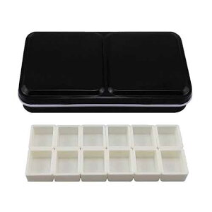 Honbay 12-Color Travel Artist Watercolor Tins Palette Paint Case with 12pcs Half Pans