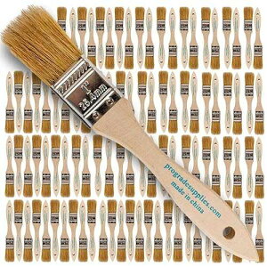 Pro Grade Chip t Brushes - 96-Pack - 1 Chip Brushes for ts, Stains, Varnishes, Glues, & Gesso - Home ment - Interior & Exterior Use Light Brown