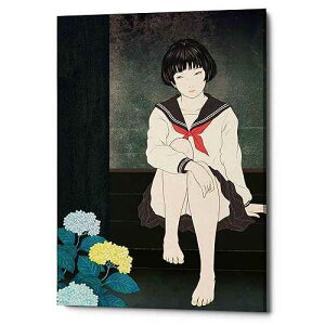 Epic Graffiti 'Hydrangea' by Sai Tamiya, Canvas Wall Art, 18x26