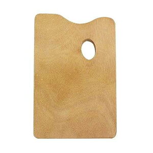 Healifty Wooden Oil ting Palette Square with Thumb Hole Smooth Oil Coated Surface for Acrylic Watercolor Gouache Art Supplies 11.81X7.87In