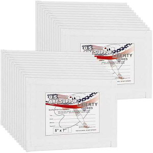 U.S. Art Supply 5 X 7 Inch Art Canvas Board Panels 24 Pack - 8 Ounce Heavyweight Cotton Acid Free Canvases for ting Acrylics and Watercolor (1 Case of 24 Single Canvas ting Panels)