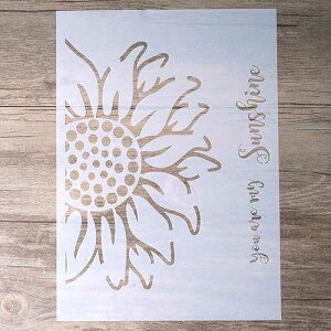 SLGIFT DIY Decorative Sunflower Stencil Template for ting on Walls Furniture Crafts (A4 Size)