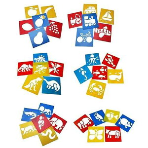 Lependor 36 Pieces Plastic Drawing ting Stencil Templates - Washable Template - Random Colors