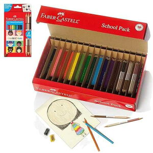 Faber-Castell World Colors Colored Pencil School Pack - Traditional & Skin Tone Colored Pencils - 300 Coloring Pencils and 12 Pencil Sharpeners