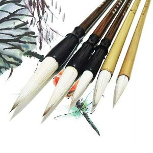 Juedi Chinese Calligraphy Brush Set for Watercolor Sumi Drawing Writing Painting - Pack of 5