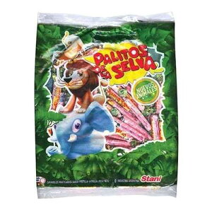 PALITOS DE LA SELVA - �`���A�u�� �L�����f�B 1.32�|���h/600�O�����̑܁i180�j PALITOS DE LA SELVA - Chewable candies bag of 1.32 lbs / 600 gr (180 units)
