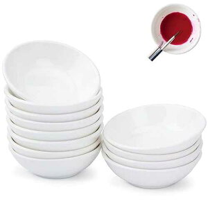 XINLTC 12 PCS Ceramic ting Color Palette, Empty Watercolor ting Dish, Porcelain Watercolor t Palette Stacking Style Palette for Artist Gouache Pigment Ink Mixing 7.6X2cm