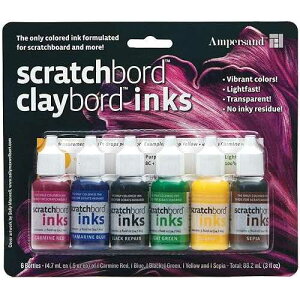 Ampersand Art Supply Scratchbord 6 Color Ink Set