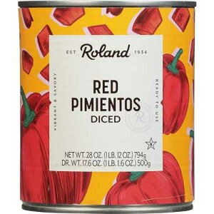 Roland Foods Roland Diced Red Pimiento Peppers, Specialty Imported Food, 28-Ounce Can ( 6 Count) - Packaging may vary